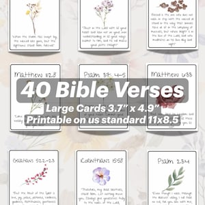 40 Bible Verse Flash Cards for Young Women | Scripture Affirmations (PDF Download)