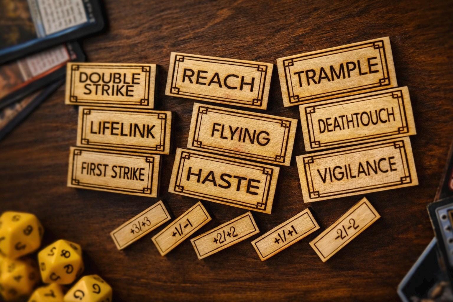 Magic Counters 25 Magic Counters Set – MTG +1/+1 Tokens & Ability Counters – Wooden ...