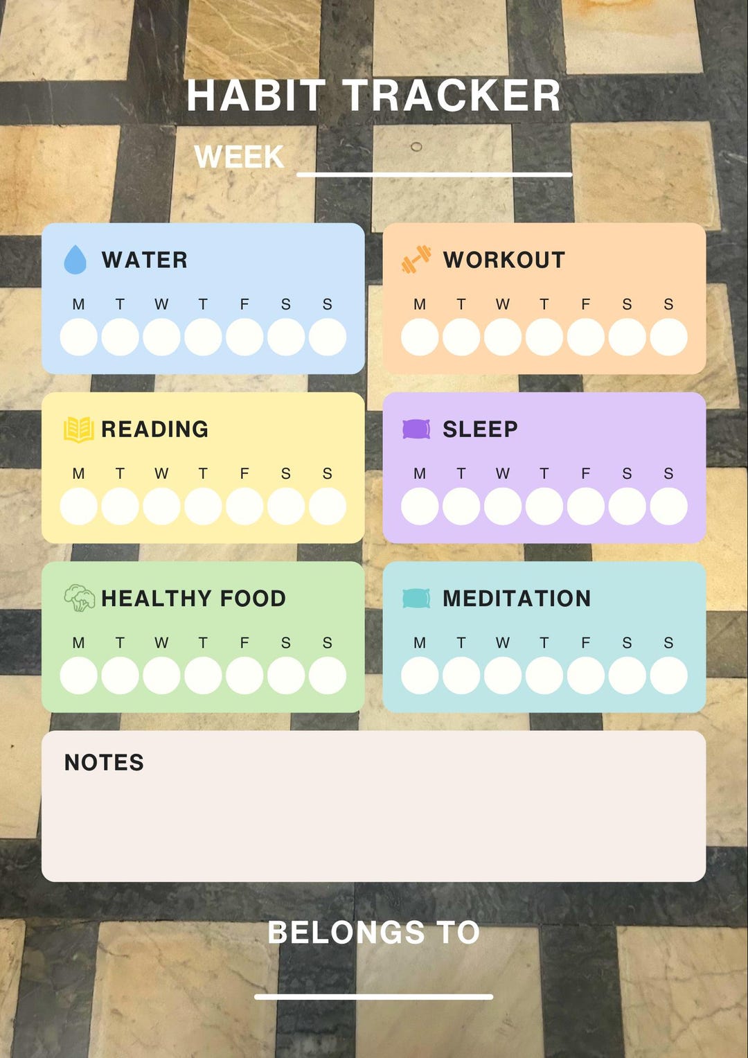 Habit Tracker Printable, Daily Weekly Goal Planner (PDF Download) - Etsy