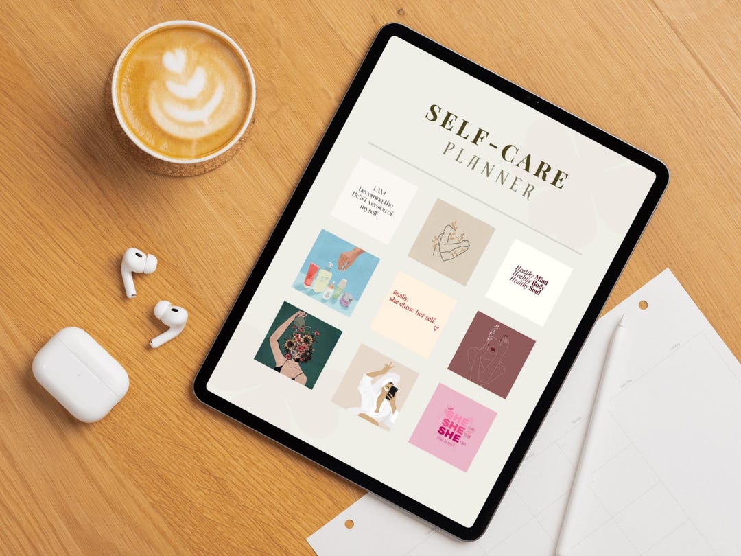 Self Care Planner Bundle | Wellness Journal, Habit Tracker, Daily ...