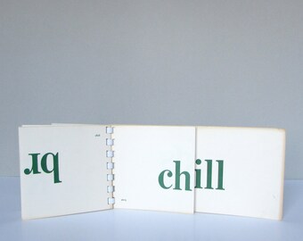 Vintage Word Flash Cards - Phonetic Word Drill Cards