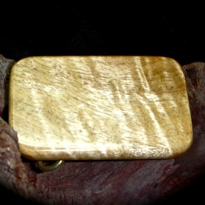 GORGEOUS Myrtlewood Belt Buckle - Curly Satin Beauty - Great Gift - Mens Belt Buckle - Gift for Him Wood Buckle Mens buckle Unisex
