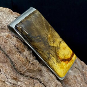 Clip para billetes de acero inoxidable con diseño de buckeye exótico para hombre, regalo de empresa, regalo para papá, regalo unisex para el novio