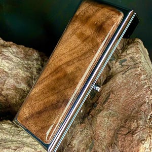 WALNUSS Pillendose, Pillendose, Geschenk für den Bräutigam, Geschenk für Papa - Taschenpillenhalter, Pillendose, Reisepillenhalter, Pillenhalter aus Holz