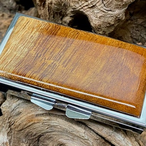 Hawaiian Koa, 7 Day Pill Case, Travel Pill Case - Pill Box - Pill Holder - Birth Control Pill Box - Pocket Pill Case -Pill Organizer-