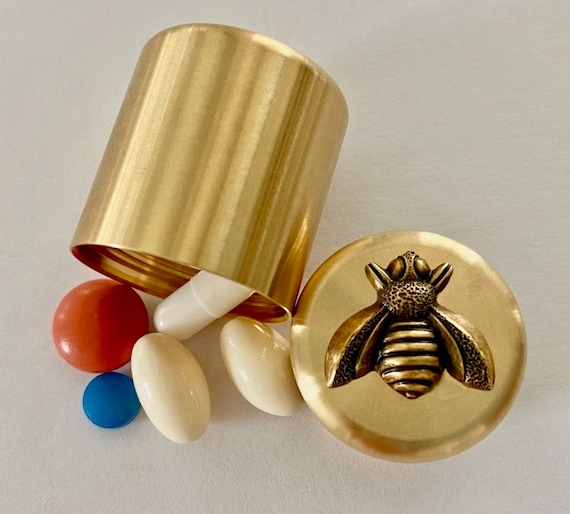 Bumblebee Pill Box, Birth Control Case, Pill Case, Pill Organizer, Aspirin  Case, Small Pill Box, Pill Organizer,pill Container,pill Bee Box 