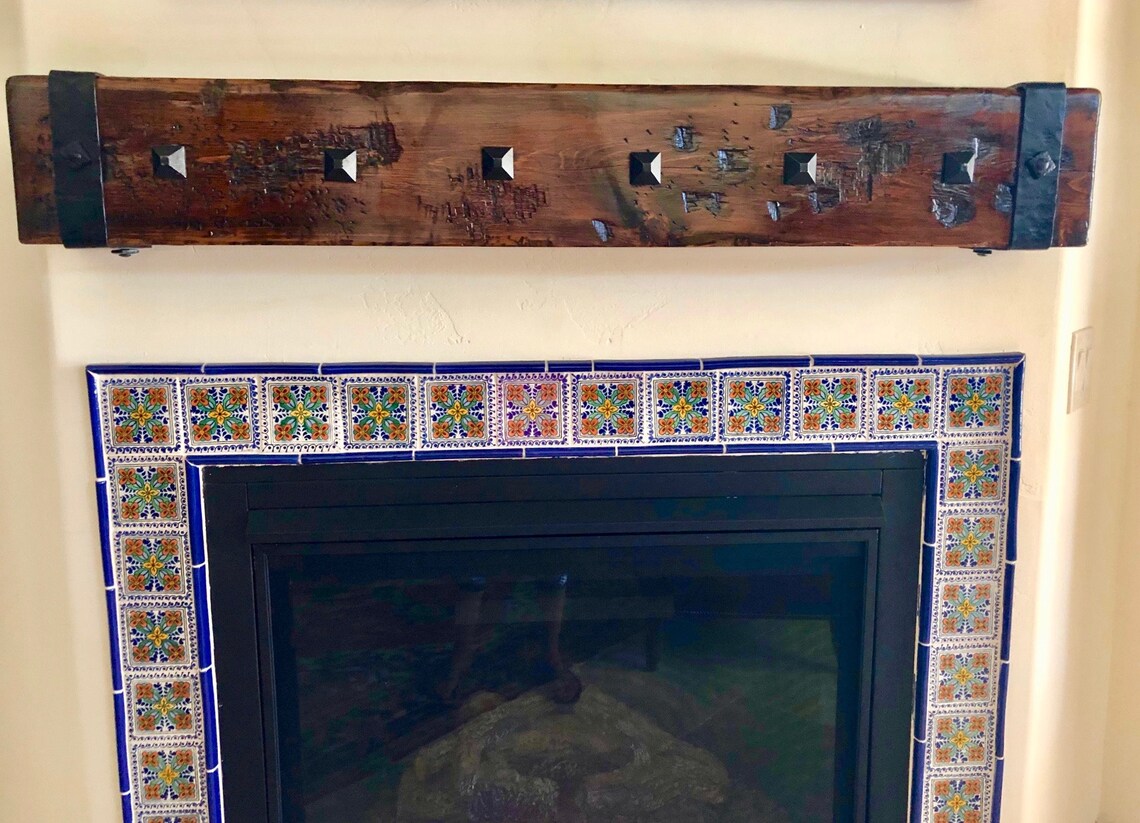 Spanish Distressed Wood Mantel for Custom Orders Only or Etsy