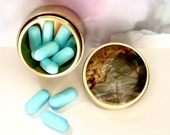 Picasso Jasper  Pill Case, Keepsake Container