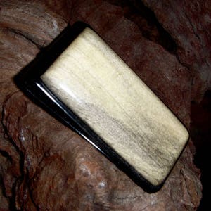 EXOTIC Buckeye Burl Money Clip - Regalo de acero inoxidable para papá - Regalo para el novio - Regalo de cumpleaños - Clips de dinero - Clip de dinero de madera -