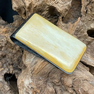 Clip de dinero de fibra de carbono de hueso de búfalo, regalo para el padrino, personalizado -Regalo para papá - Presente de caza, Clip de dinero para hombre, Regalo de cazadores