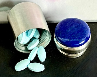 Lapis Lazuli Pill Case / Keepsake Container