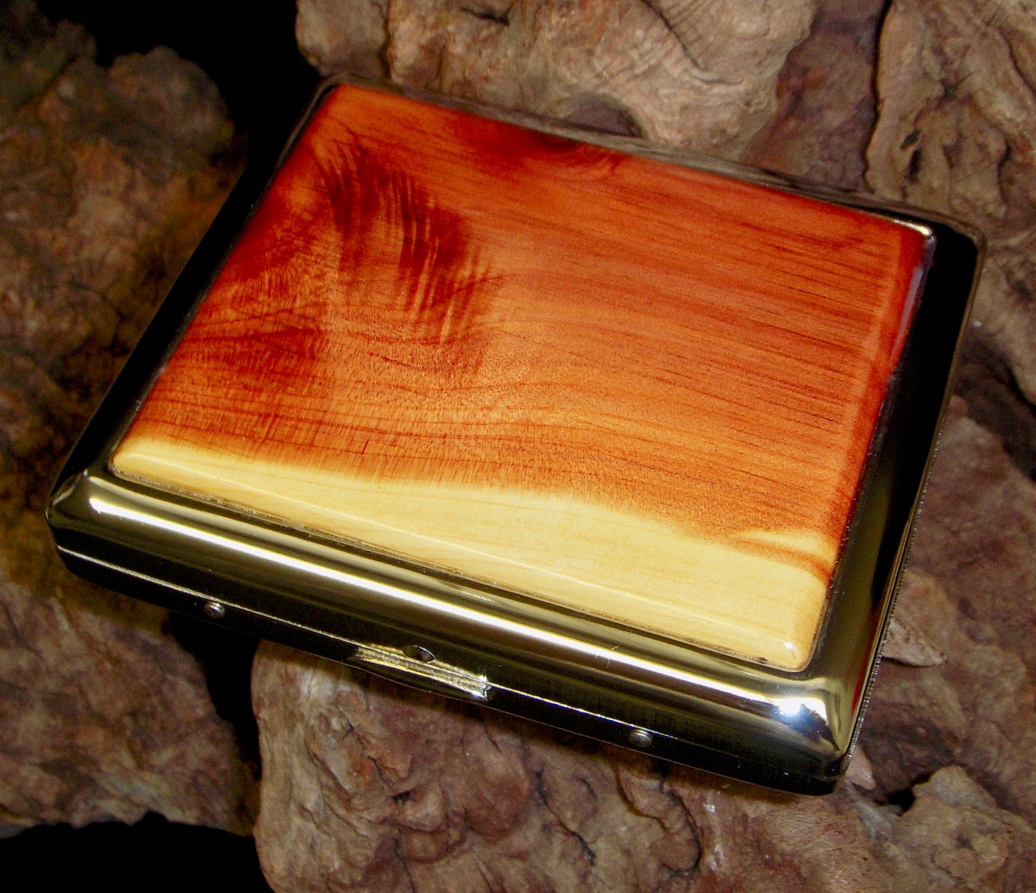 Eastern Red Cedar Cigarette Case Tobacco Case Wooden Etsy