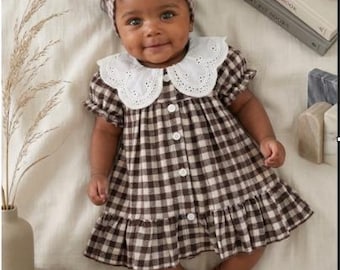 Sweet Heart Pattern Baby Dress | Newborn Suspender Style with Bow | Ideal for Special Occasions & Parties