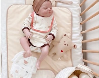 Portable Waterproof Baby Changing Pad, Outdoor Diaper Station, Comfortable Travel Crib Mattress Set