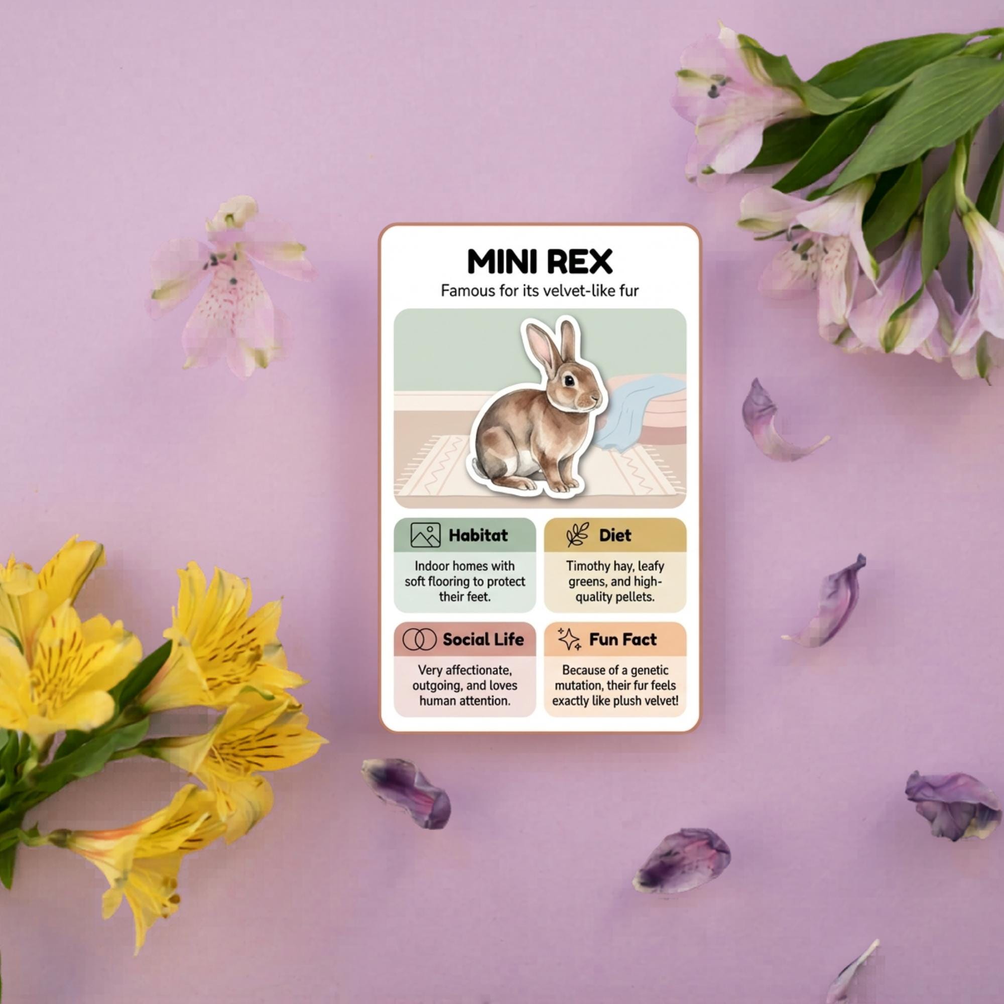 Cute Rabbit Flash Cards Rabbit Flashcards for Kids | Mammal Life Cycle, Habitat Learning Cards ...