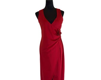 Vintage Fredericks of Hollywood Wrap Dress Flower Dress M