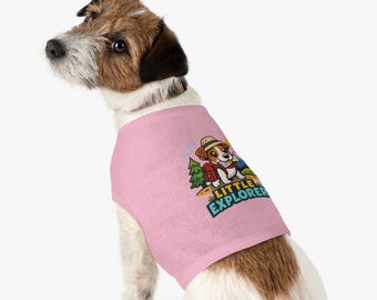 Little Explorer Dog Tank Top, Jack Russell Adventure Pet Apparel