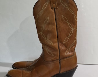 Botas vaqueras estilo western Acme Campus Boits, color marrón, para hombre, talla 11D, punta puntiaguda, estilo 1693, años 70.