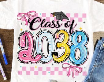 2038年卒業記念Tシャツ – 幼稚園・保育園卒業記念Tシャツ