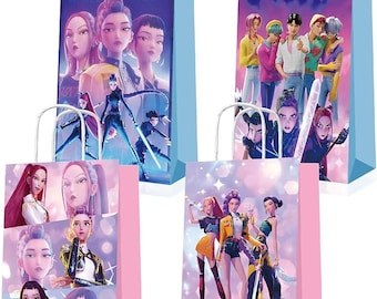 Kpop Demon Hunters Party Favor Bags, Double Sided Gift Bags, Birthday Supplies