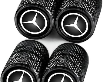 メルセデス・ベンツ用タイヤバルブステムキャップ、アルミ合金製エアカバー（4個セット）