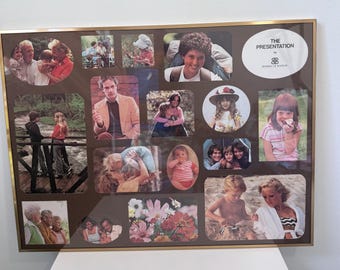 Vtg 80s Burnes of Boston The Presentation Multi Photo Collage Picture Frame 17