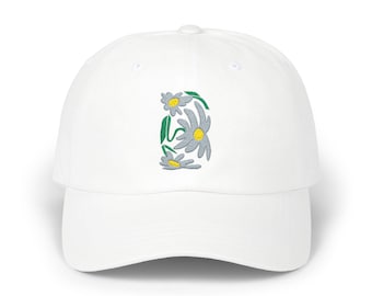Floral Embroidered Dad Cap | Daisy Bouquet Cotton Hat