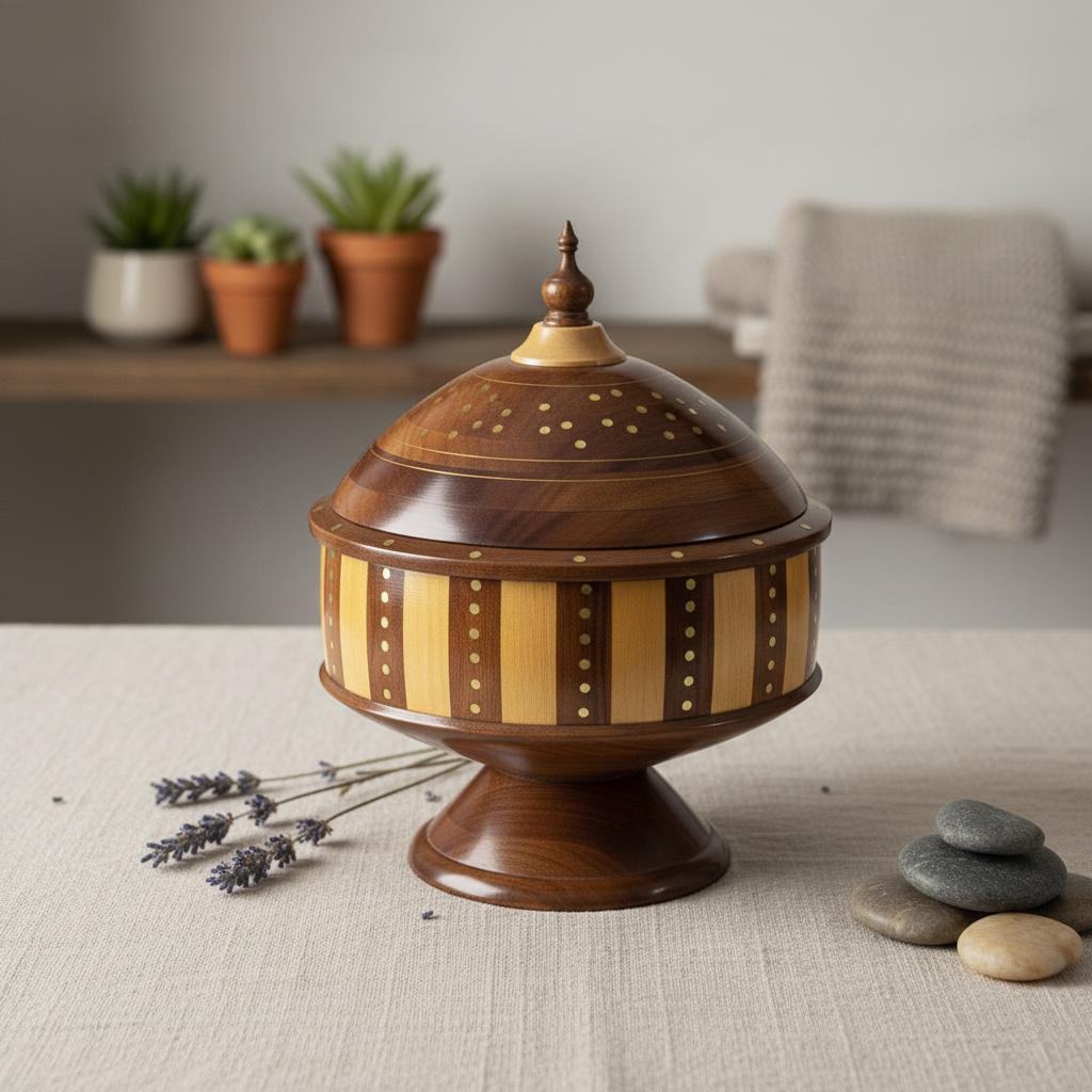 Steel Roti Keeper Handmade Sheesham Wood Hotpot, Brass Inlay Dome, Stainless Steel Bowl ...