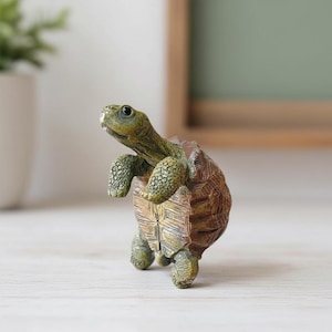 Resin Turtle Plant Pot Hanger, Climbing Figurine Ornament, Indoor Outdoor Garden Accessory