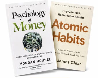Atomic Habits, Psychology of Money Books | Personal Growth Finance Bundle