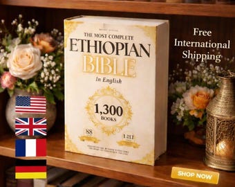 Ethiopian Bible In English | Vintage Hardcover Religious Book, Spiritual Reading