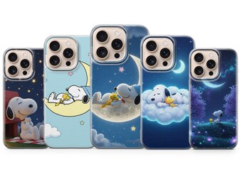 Snoopy Phone Case, Protective TPU Gel, Matte UV Print