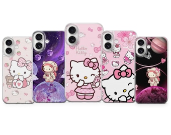 Hello Kitty Phone Case, Protective TPU Gel, Matte UV Print