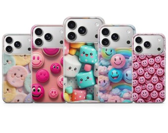 Smiley Face iPhone Case Cute iPhone Case 17 16 15 14 13 Pro Max Kawaii Happy Face