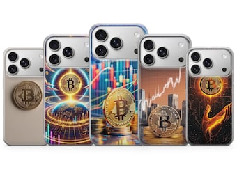Bitcoin BTC Crypto investor gift Phone Case, Protective TPU Gel, Matte UV Print