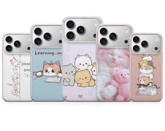 Cat iPhone Case 17 16 15 14 13 Pro Max Phone Case Kawaii Kitten Gift Funny Cat