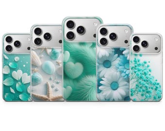 Marble Phone Case Emerald Green Quartz Clear Cover TPU Gel UV Print