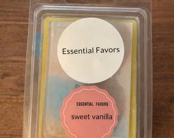 Sweet vanilla essential favors wax melts