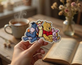 Pooh And Friends Embroidered Patch, Cute Pooh Bear Iron On Patch, Hundred Acre Wood Badge Sew On Jacket Backpack, Disney Kids Gift