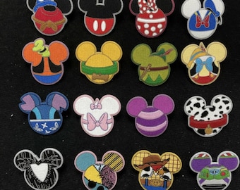 Geborduurde patch Mickey Ears-personage, Disney-pictogram Mickey Ears opstrijkbaar, badge Mickey Minnie-kostuum opnaaien jas, Disney Collector Gift
