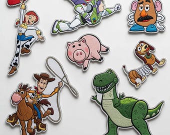 Toy Story Character Embroidered Iron On Patch, Woody Buzz Jessie, DIY Shirt Denim Backpack Applique, Disney Trip Gift, Sew Velcro