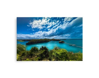 Tropical Beach Paradise Poster | Coastal Ocean Wall Art