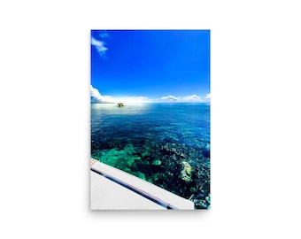 Crystal Clear Reef Poster | Philippines Snorkeling Photography | Siargao Tropical Ocean Art