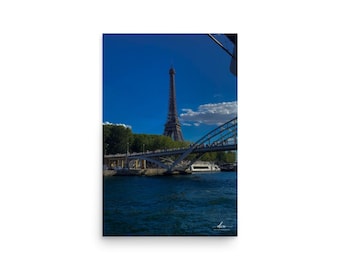 Eiffel Tower Paris Photography Print | Seine River Bridge Wall Art