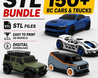 150+ RC Cars & Trucks Bundle | Remote Control Vehicle | RC Car and Truck Clipart Collection | Commercial Use Digital Download