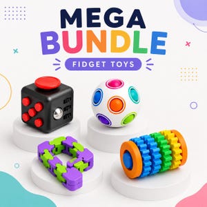 Mega Pack Fidget Toys STL Bundle, 100+ Fidget Toy STL Files, Articulated Fidget Toys, 3D Print Files, Sensory Toy STL, Easy Print Models