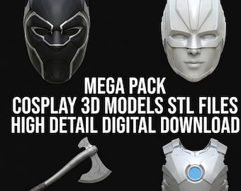 370+ Cosplay STL-Dateien | 3D-Druckmodelle Pack | Fantasy & Sci-Fi Charakter STL | Resin Druckerdateien | Sofortiger digitaler Download