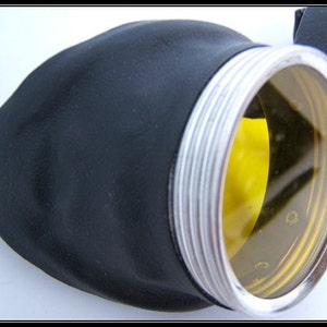 Leather vintage-looking Motorcycle Goggles - Yellow lens