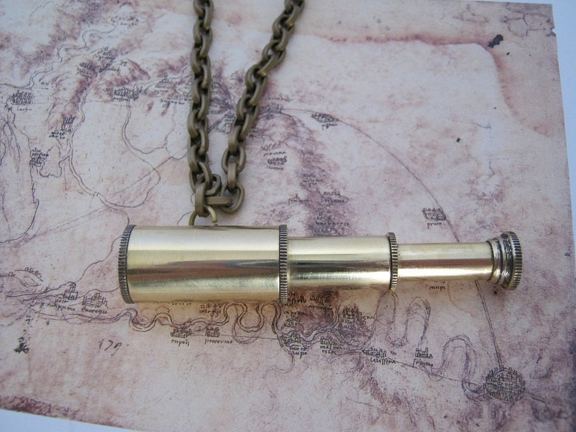 Miniature Extending Telescope Necklace Cute Steampunk Necklace Etsy