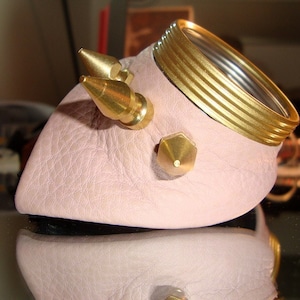 Mauve Leather Stinger brass spikes  Steampunk Goggles Air Pirate Eyewear  Burning Steampunk man